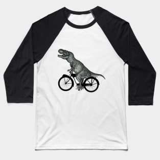 funny t rex bicycling Baseball T-Shirt